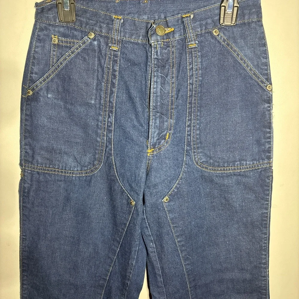 Polo Western Ralph Lauren Carpenter Jeans Double Knee Utility Denim 30x36 HQ 713